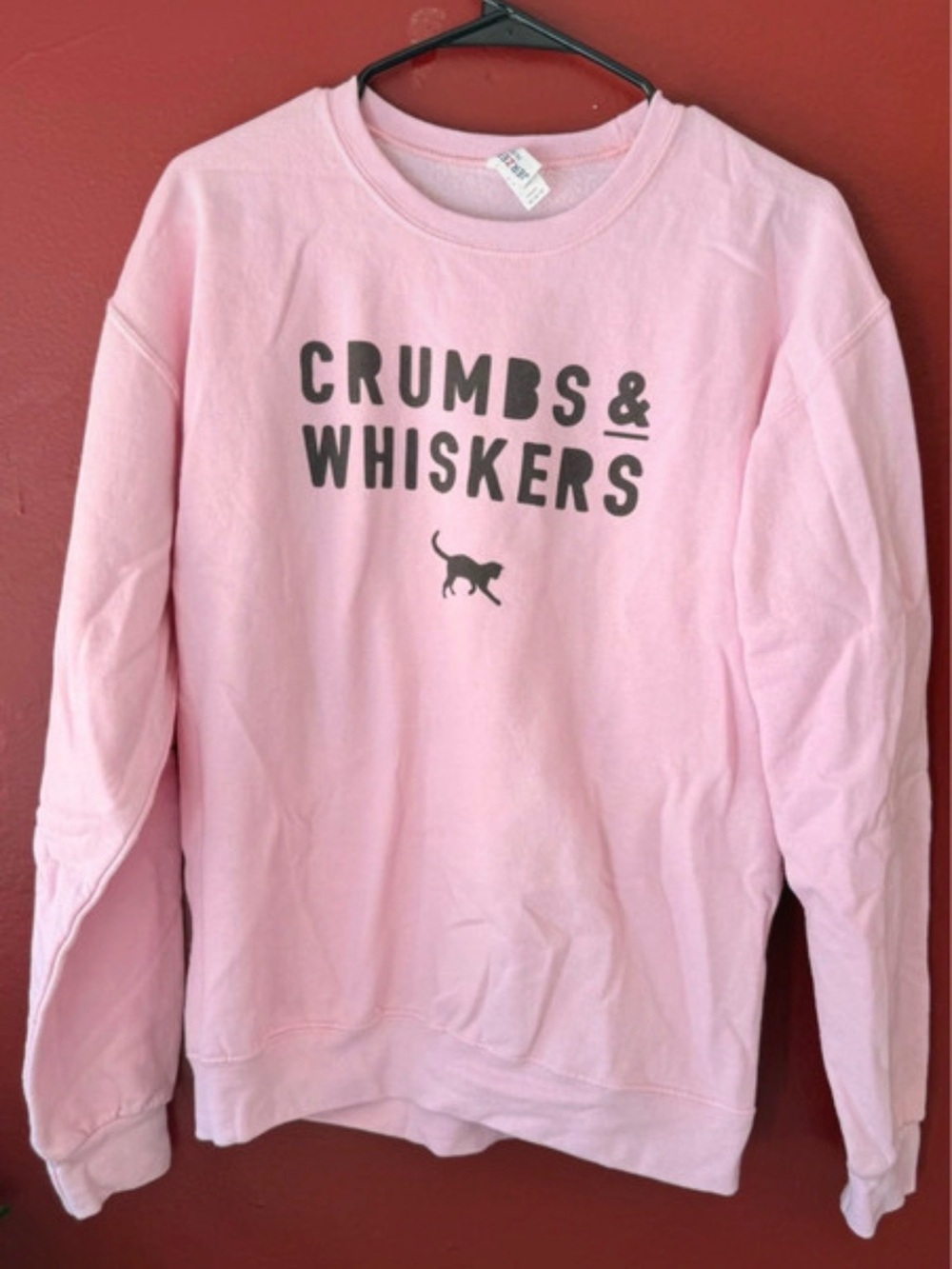 Crumbs & Whiskers Pink Graphic Sweatshirt – Unisex – Size M - Picture 3 of 6